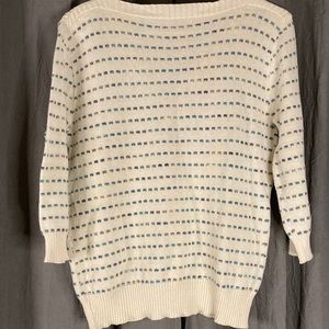 Lightweight 3/4 length sleeve boatneck sweater with no tags